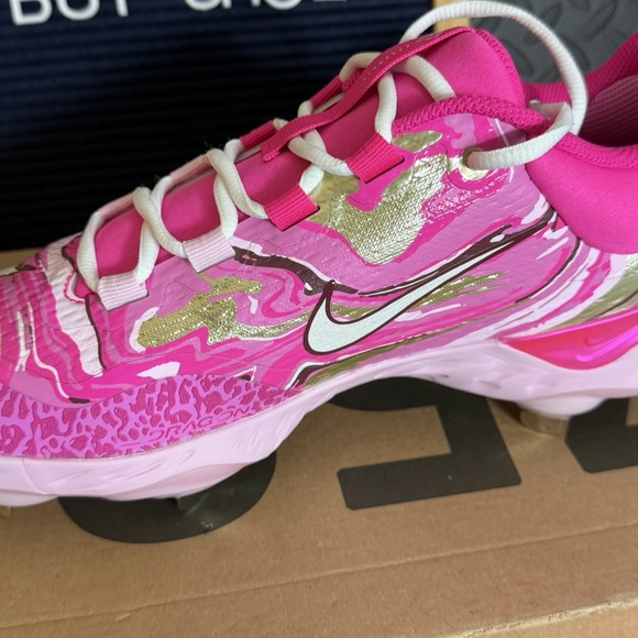 Nike Alpha Huarache Elite Size 11 Mother\'s Day Low Baseball Cleats FZ7345-600 main image 4